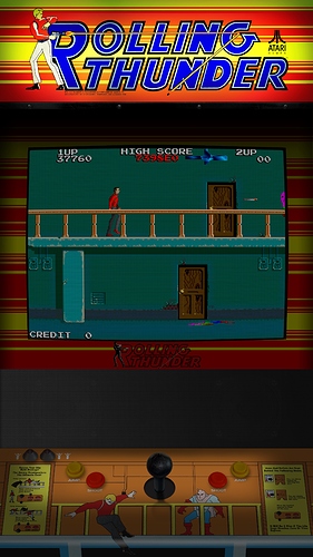 Rolling Thunder Vertical Overlay Sample (Namco 1986)