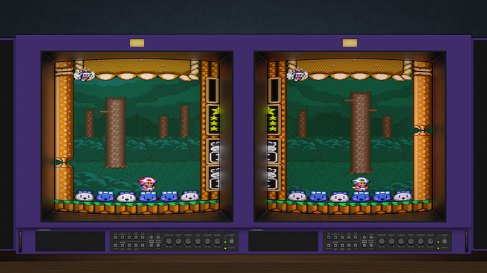 Super Nintendo PVM20 -- Split-Screen 01 Vertical