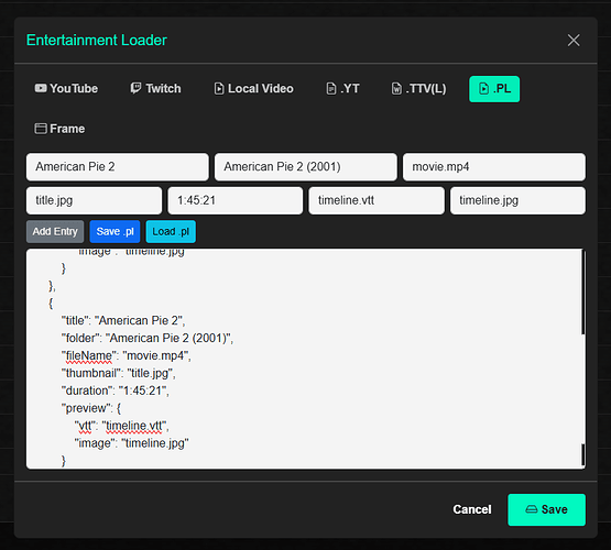 Local MP4 Playlist Editor