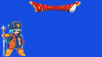 Dragon Quest 3 priest blue bg 1 with logo