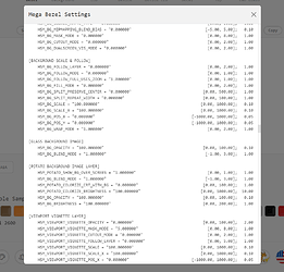 Mega Bezel Settings