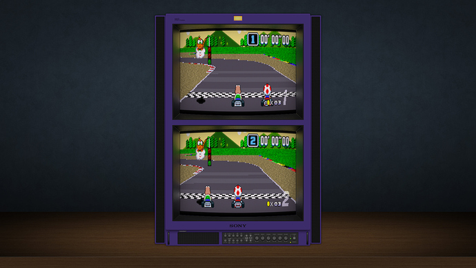 SNES PVM20 -- Split-Screen 01 Tower